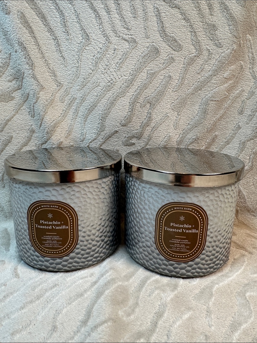 Bath & Body Works 2 Pistachio + Toasted Vanilla 3 Wick Candles